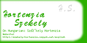 hortenzia szekely business card